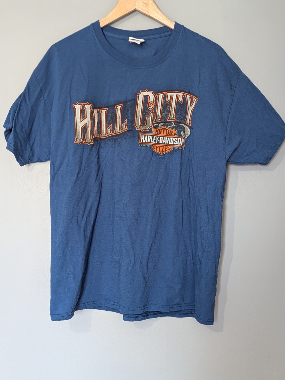 Harley-Davidson‎ 2011 Hill City South Dakota Men's Blue Graphic T-shirt